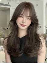 ラ ブーケ 御器所店(La Bouquet)&nbsp;韓国風ヘーゼルブラウンで叶う柔らか艶ロング