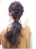 編み込みロングアレンジ