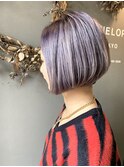 【新宿ペネロープ】前下がりボブ×ラベンダーグレー    担当 RYO