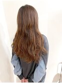 【パーマ】ロングの毛先まで柔らか酸性デジパースタイル