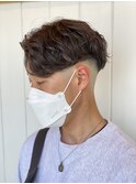 男気のスキンフェードマッシュパーマ