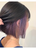 リアン 上尾店(Rien)&nbsp;マロンベージュ/Aラインボブ/かきあげバング[上尾/上尾駅]