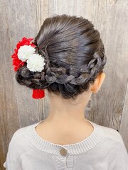 七五三用　お子様ヘアセット