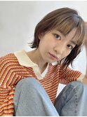 大人ボブウルフ20代30代インナーカラー