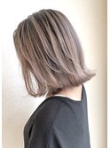 バレイヤージュグレージュハイライトダブルカラーケアブリーチ