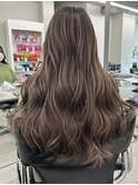 ハイライトバレイヤージュダブルカラー20代30代40代グレージュ