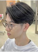 ニュアンスパーマセンターパートセンター分けメンズカット横浜