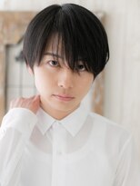 モッズヘア メン 上尾東口店(mod's hair men)&nbsp;長めバングがレトロsexyなネイビーブラックショートR上尾