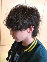 ニアウ 伊勢崎連取店(Niau)&nbsp;マッシュウルフ波巻きツイストスパイラルパーマメンズ