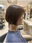 マロンブラウン大人可愛いボブグラデーションボブメンズライク