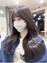 ノーチェ(noche) ブリーチなし透明感たっぷりの艶髪カラー+小顔前髪カット