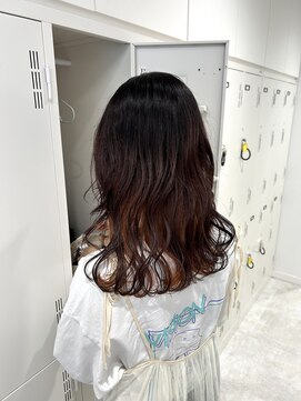 ブラウン(Brown) インナーカラー/オレンジ