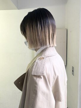 テトラ バイ ネオリーブ 横浜西口店(tetra by neolive) ボブ　デザインカラー　ベージュ　ダブルカラー　横浜
