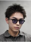 渋谷フェザーパーマ刈り上げフェザーショートビジネスメンズヘア