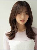 【艶感★セミロング】韓国ヘアくびれ大人可愛いカール小顔