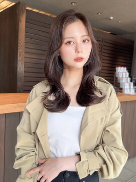 ロンド ラマ 岐阜(Lond bla-ma) 大人韓国くびれヘア/顔周りレイヤー/グレージュ