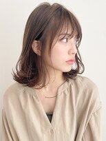 トゥーナ 表参道(tona)&nbsp;ミディアムレイヤー、外ハネボブ、グレージュ、脱白髪染め☆