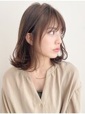 ミディアムレイヤー、外ハネボブ、グレージュ、脱白髪染め☆