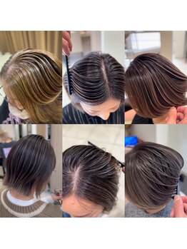 アッシュ 戸田公園店(Ash)の写真/伸びてきた白髪を目立たせず、白髪染めを使わずお洒落染めで叶う透明感◎