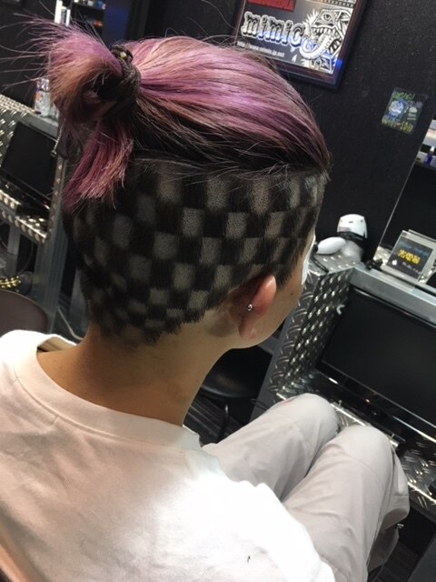 ぐるっと市松模様 バリカンアート TRICKSTYLE☆：L013416051｜ゾーマ