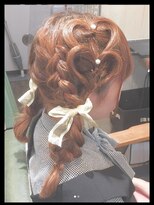 秋葉原コットン ヘアセット専門店&nbsp;ハートヘア　ハーフアップ　ハートアレンジ