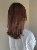 オレンジベージュ×くびれミディアム