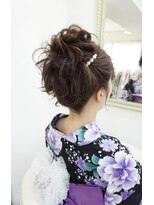 ヘアアンドメイクジップ恵比寿 (Hair＆Make ZIP)&nbsp;浴衣 カールアップ アレンジ　着付け