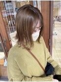 切りっぱなしボブ×シナモンベージュ【町田/町田駅】
