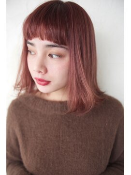 グランアージュ 錦糸町(grandage) 切りっぱなし毛先ワンカールボブショートバングxピンクカラーc