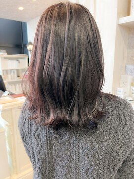 キャアリー(Caary) 福山イルミナカラー人気caary切りっぱなしラベンダーグレージュ