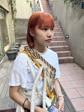 ジェノ(JENO by apish) ボブのオレンジヘア♪