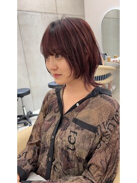 サンド 鹿児島中央(sand) 黒髪/グレーベージュ/レイヤーロング/前髪パーマ[鹿児島中央駅]