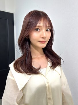 ビビバイベル(BiVi by BHEL) レッドカラーピンクベージュ秋カラー艶カラー顔まわりレイヤー