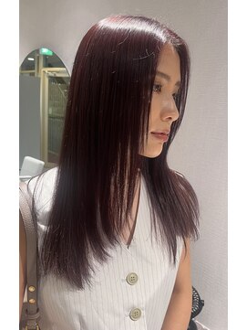 アム(amu) ワインレッド/髪質改善酸性ストレート