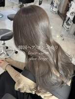 マーシュ 梅田(marshu)&nbsp;吉岡Style/韓国ヘア/layercut/ヨシンモリ/オリーブベージュ