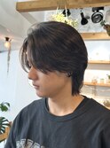 メンズミディアムヘアも"毛流れ縮毛矯正"