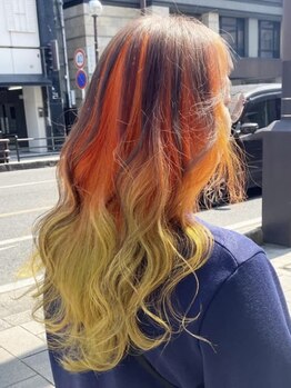 トリプルエイチフォーヘアー 国分店(HHH for hair)の写真/インナーカラーやグラデーションカラー、ハイトーンカラーなどお洒落女子に大人気のカラーがHHHは盛沢山♪