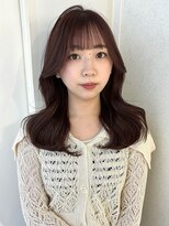 ユーフォリア 渋谷グランデ(Euphoria SHIBUYA GRANDE)&nbsp;ピンクブラウン　レイヤーカット　顔周り　韓国ヘア