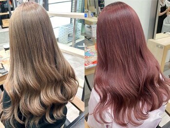 クレア(CREA)の写真/透明感が鍵!トレンドを抑えた絶妙なカラー提案が◎周りと差がつくダブルカラーで最旬ベージュヘアに♪