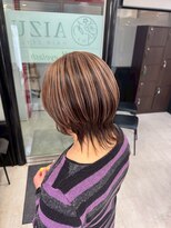 アイズ 本厚木(AIZU)&nbsp;アンブレラカラー　ピンクベージュ　ウルフ