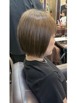 キャラ 池袋本店(CHARA) 明るめアッシュ・ウルフからミニボブにイメチェン!【大村】