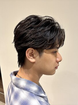 メンズココ 清澄白河店(MENS COCO) 毛流れフェザーショート/ニュアンスパーマ/センターパート