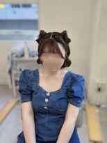 ヘアー アレス(hair ales)&nbsp;ボブでもできる♪【リボンハーフツイン】