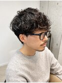 STYLE MENメンズカットダウンバングマッシュ40%シャドウパーマ