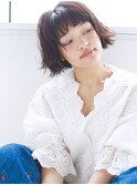 ランダムにハネさせた毛先が可愛い、無造作ボブ★