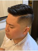 銀座スキンフェードハードパートバーバースタイル<理容室>