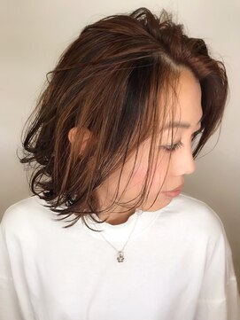 ロッカ ヘアーイノベーション(rocca hair innovation) ◆ミディアムボブ×耳かけスタイル
