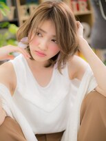 カバーヘア イヴ 戸頭店(COVER HAIR EVE)&nbsp;斜めバング抜け感くせ毛風小顔ボブルフc5戸頭20代30代40代