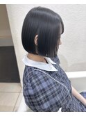 大人可愛い小顔前下がりボブ×ナチュラルボブ×コスメストレート