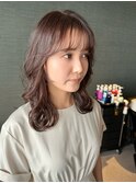 韓国風パーマ/コテ巻き風パーマ/デジタルパーマ/ピンクブラウン